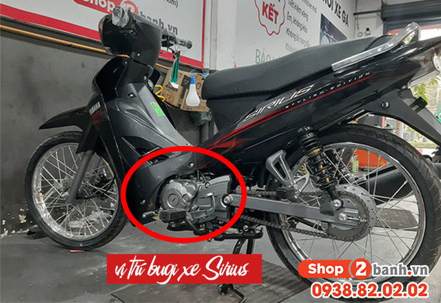 Bugi xe sirius nằm ở đâu nên thay bugi yamaha sirius loại nào tốt - 2