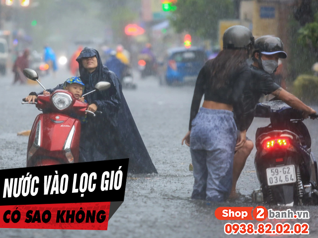 Nước vào lọc gió xe máy có sao không cách xử lý như thế nào - 1
