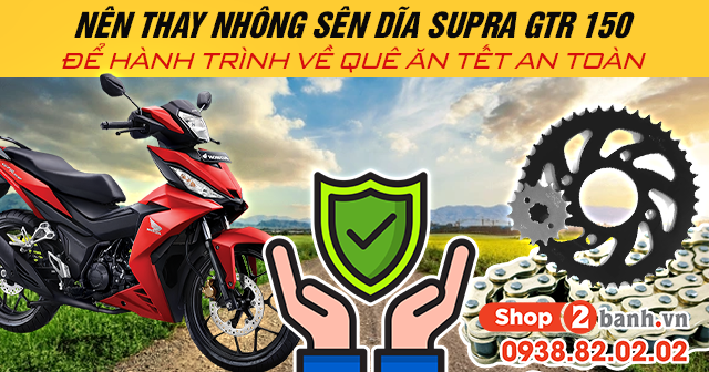 Nên thay nhông sên dĩa supra gtr 150 để hành trình về quê ăn tết an toàn - 1