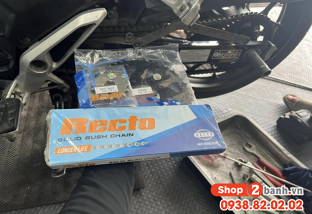 Nhông sên dĩa recto cho supra gtr 150 có tốt không giá bao nhiêu - 3
