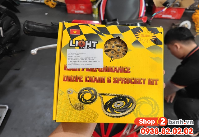 Xe winner r thay nhông sên dĩa light có tốt không giá bao nhiêu - 2
