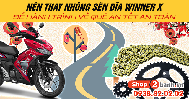 Nên thay nhông sên dĩa winner x để hành trình về quê ăn tết an toàn - 1