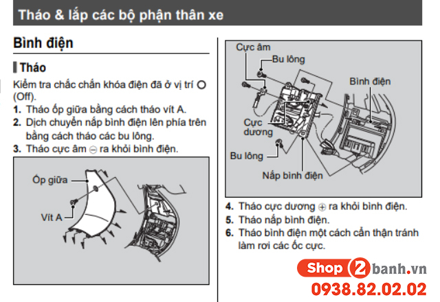Bình xe cub c125 nằm ở đâu cách thay ắc quy super cub c125 - 3