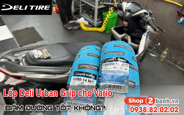 Xe vario 160 thay vỏ deli urban grip có bám đường tốt không  - 1