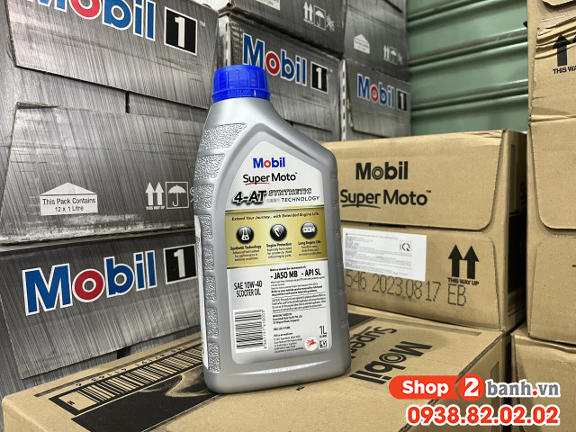 Nhớt mobil super moto scooter 10w40 1l - 2