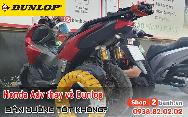 Adv 160 thay lốp dunlop scoot smart bám đường có tốt không  - 1