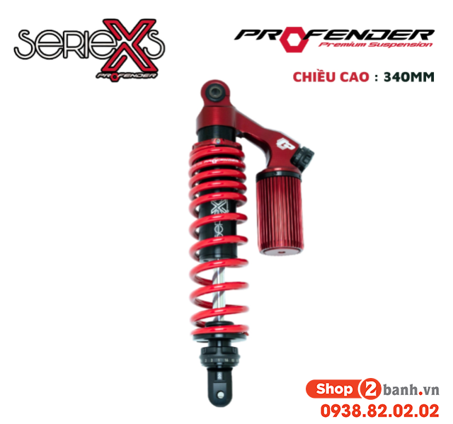 Phuộc profender x series cho vario 160 cao 340mm chính hãng - 1