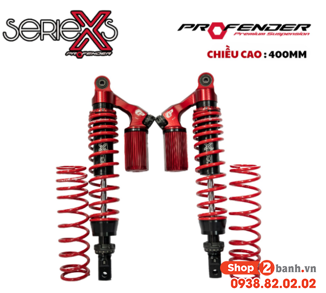 Phuộc profender x series cho sh 350i sh300i cao 400mm chính hãng - 1