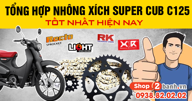Tổng hợp nhông xích cho super cub c125 tốt hiện nay - 1