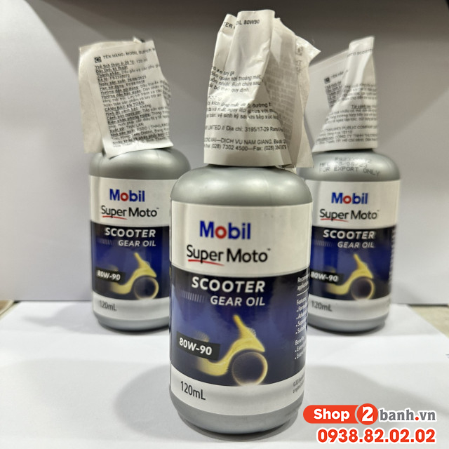 Nhớt lap nhớt hộp số xe ga mobil super moto 80w90 120ml - 2