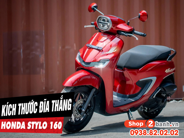 Kích thước đĩa thắng trước stylo 160 bao nhiêu thay loại nào phù hợp - 1