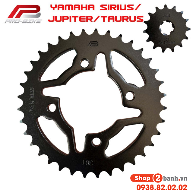Bộ nhông sên dĩa pro-bike cho sirius 15t - 36t- sên 428  - 2