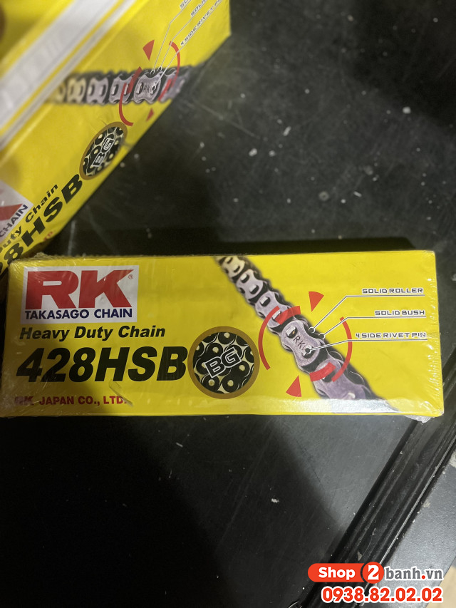 Sên rk vàng đen 428hsb - 132l chính hãng - 2