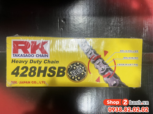Sên rk vàng đen 428hsb - 132l chính hãng - 1