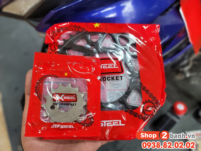 Bộ nhông sên dĩa x1r cho exciter 150 122l đen - 3