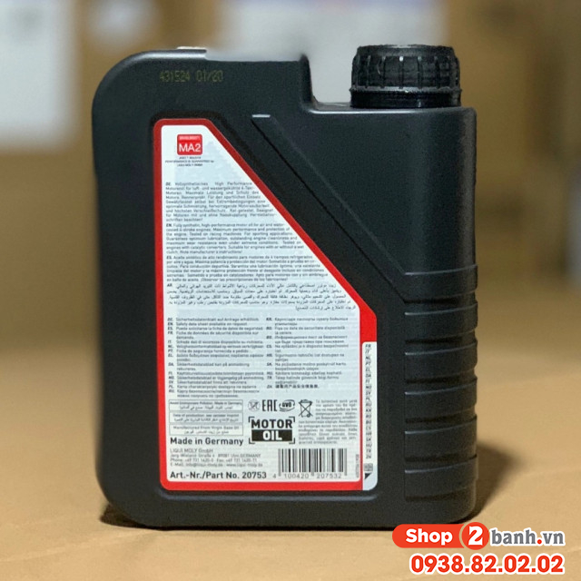 Nhớt liqui moly 4t synth 10w40 street race 1l - 2