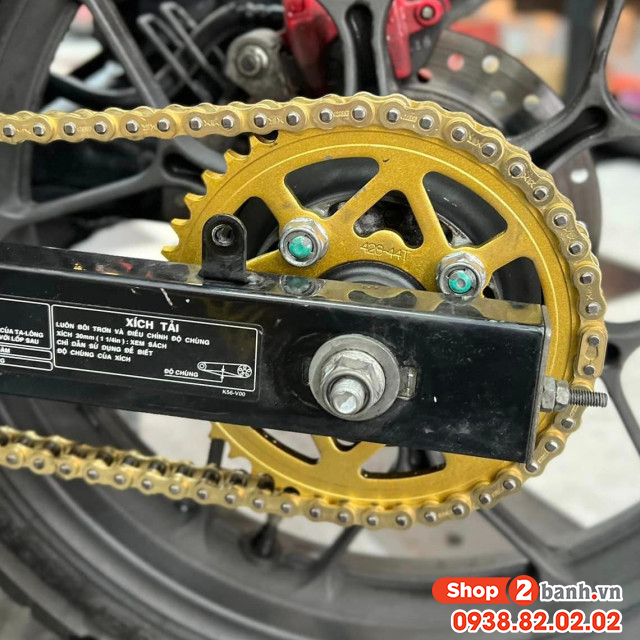 Bộ nhông sên dĩa x1r cho winner 122l vàng - 5