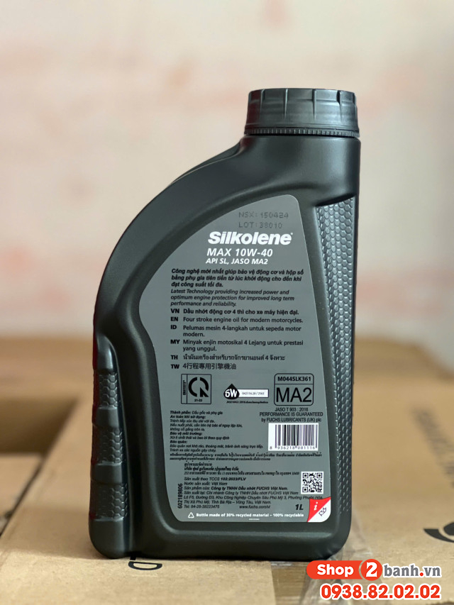  nhớt fuchs silkolene max 10w40 4t 1l - 2