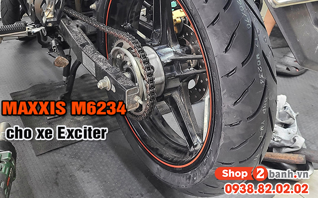 Exciter 155 thay vỏ maxxis m6234 có bám đường tốt không  - 1