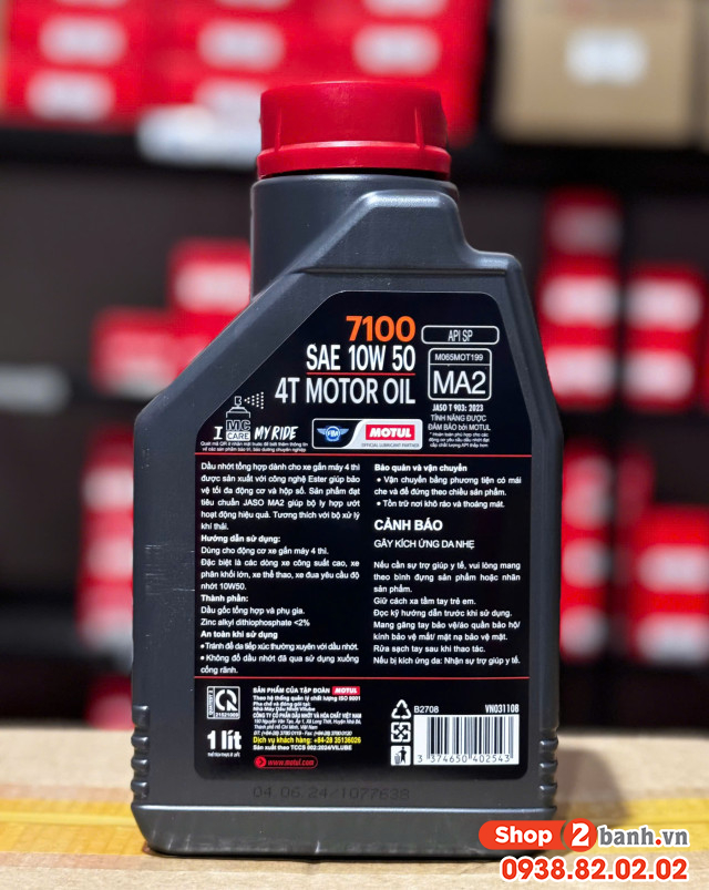 Nhớt motul 7100 10w50 4t 1l - 2