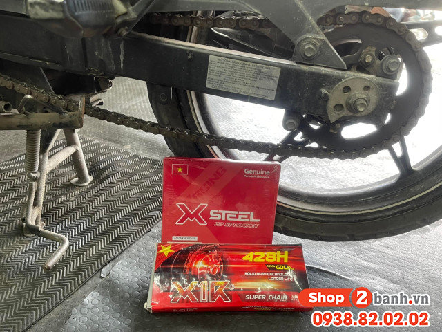 Bộ nhông sên dĩa x1r cho exciter 135 114l vàng - crom - 5