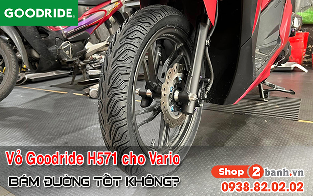Vỏ goodride h571 cho xe vario có bám đường tốt không  - 1