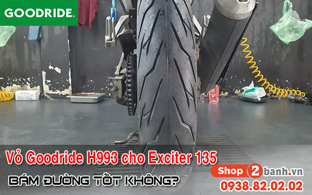 Vỏ goodride h993 cho xe exciter 135 có bám đường tốt không - 1