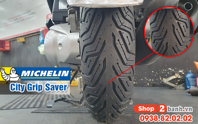Yamaha grande thay lốp michelin city grip saver bám đường tốt không  - 3
