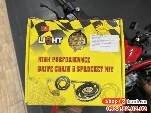 Bộ nhông sên dĩa light cho yamaha siriusjupiter xăng cơ  - 1