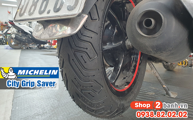 Yamaha grande thay lốp michelin city grip saver bám đường tốt không  - 2