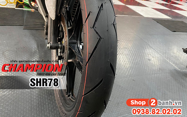 Exciter 155 thay vỏ champion shr78 có bám đường tốt không  - 3
