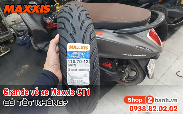 Yamaha grande thay vỏ maxxis ct1 có bám đường tốt không  - 1