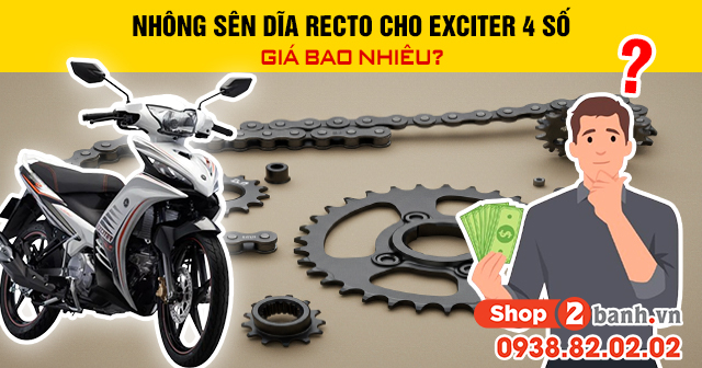 Nhông sên dĩa recto cho exciter 4 số giá bao nhiêu - 1