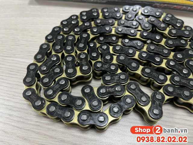 Bộ nhông sên dĩa pro-bike tán đúc vàng đen cho winner 44t 428hs - 5