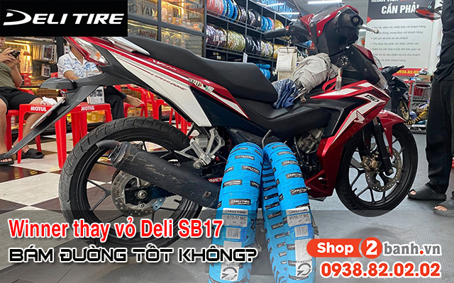 Honda winner thay vỏ deli sb170 có bám đường tốt không  - 1