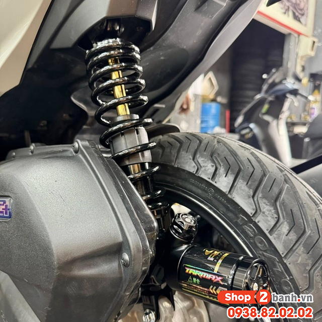 Phuộc rcb tarmax đen ty vàng cho vario 160 click 160 chính hãng - 4