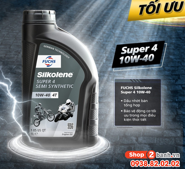 Nhớt fuchs silkolene super 4 10w40 1l - 4