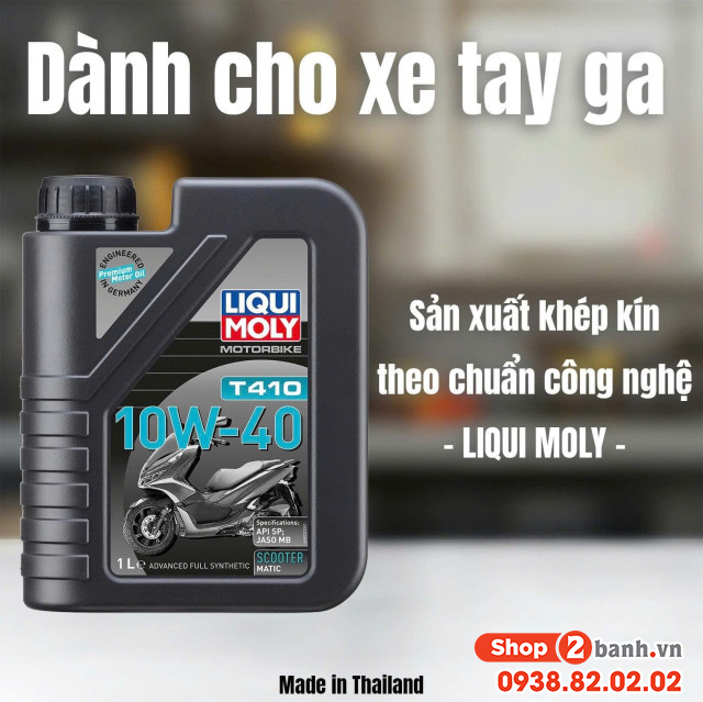Nhớt liqui moly t410 10w40 scooter có tốt không thay cho xe nào phù hợp - 2