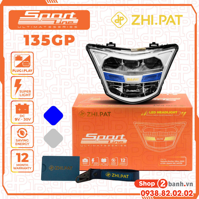 Combo đèn led 2 tầng sportline cho exciter 135 2005 - 2010 chính hãng zhipat - 5