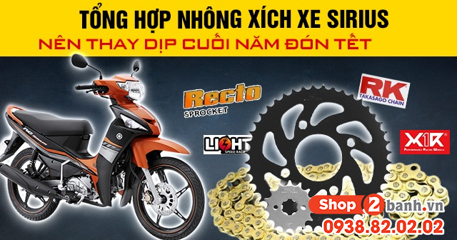 Tổng hợp nhông xích xe sirius nên thay dịp cuối năm đón tết - 1