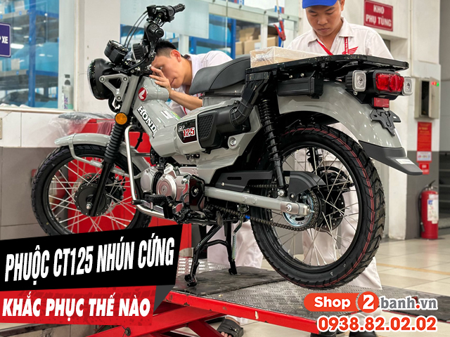 Phuộc sau xe honda ct125 bị cứng ít nhún phải làm sao - 1