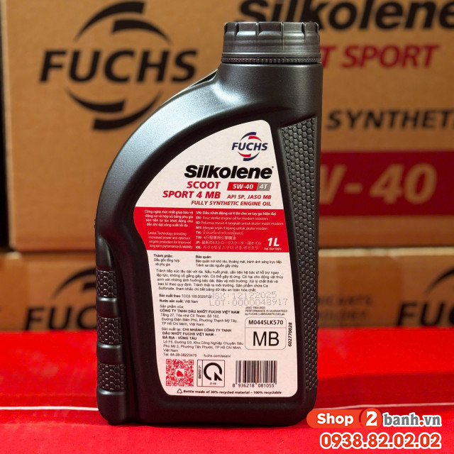Nhớt fuchs silkolene scoot sport 4 5w40 1l - 2