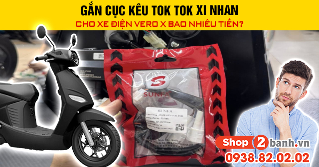 Gắn cục kêu tok tok xi nhan cho xe điện vero x bao nhiêu tiền - 1