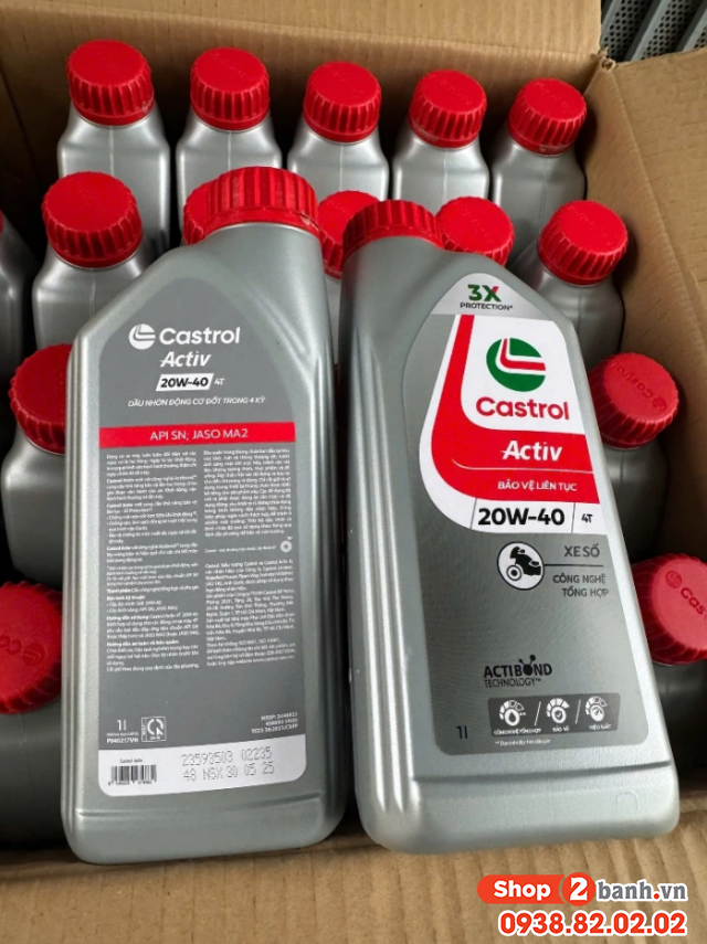 Nhớt castrol activ 20w40 1l dành cho xe số - 3
