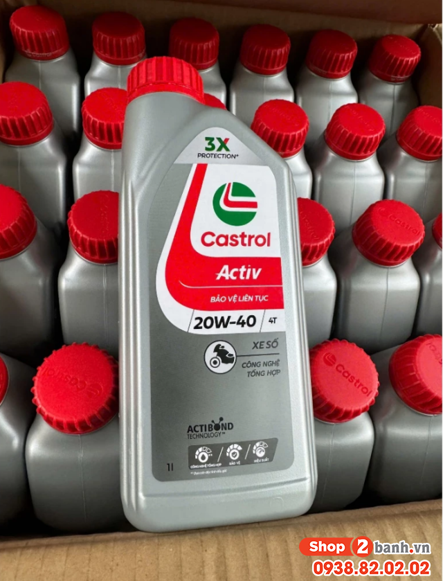 Nhớt castrol activ 20w40 1l dành cho xe số - 2