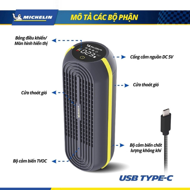 Máy lọc không khí michelin ml79 cho ô tô - 2