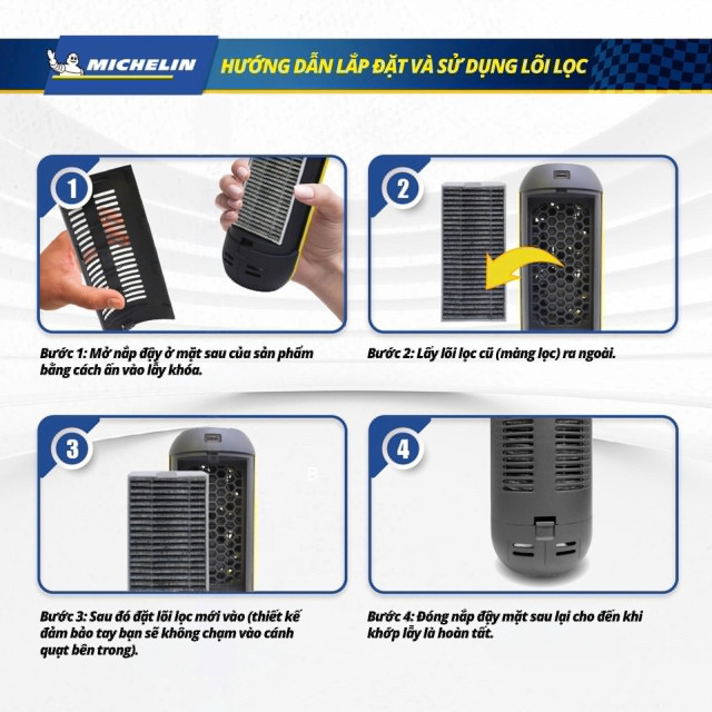 Máy lọc không khí michelin ml79 cho ô tô - 3