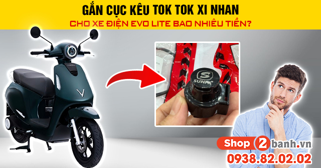 Gắn cục kêu tok tok xi nhan cho xe điện evo lite bao nhiêu tiền - 1