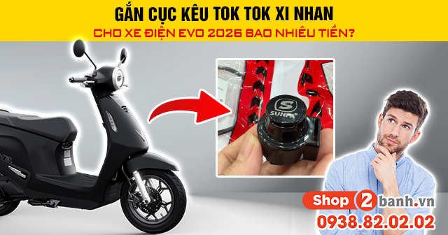 Gắn cục kêu tok tok xi nhan cho xe điện evo 2026 bao nhiêu tiền - 1