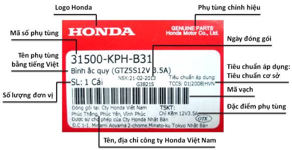 Cách nhận biết phụ tùng xe máy Honda chính hãng